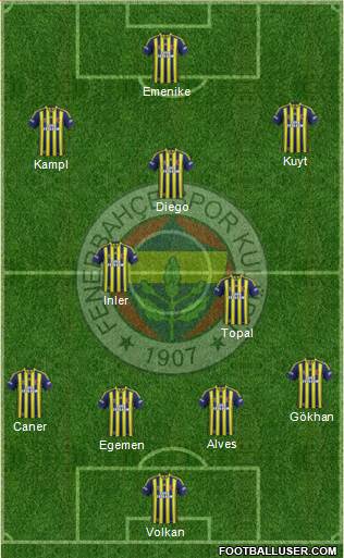 Fenerbahçe SK Formation 2014