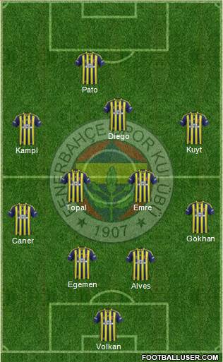 Fenerbahçe SK Formation 2014