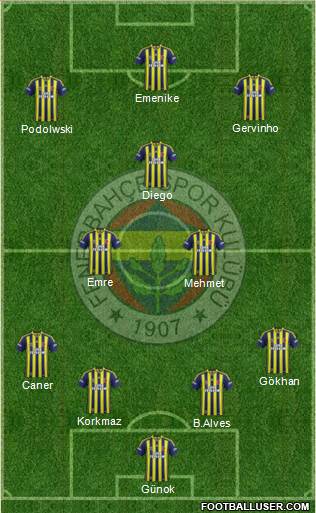 Fenerbahçe SK Formation 2014