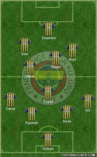 Fenerbahçe SK Formation 2014