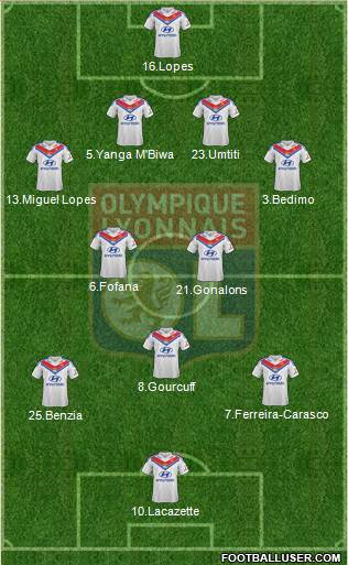 Olympique Lyonnais Formation 2014