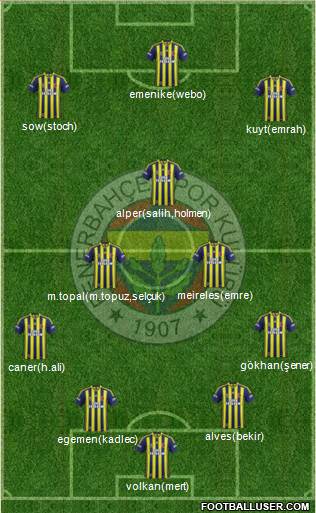 Fenerbahçe SK Formation 2014