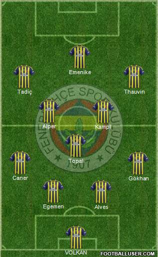 Fenerbahçe SK Formation 2014