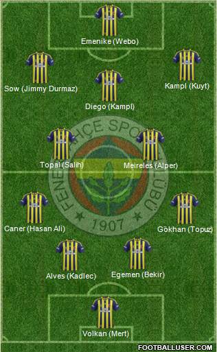 Fenerbahçe SK Formation 2014
