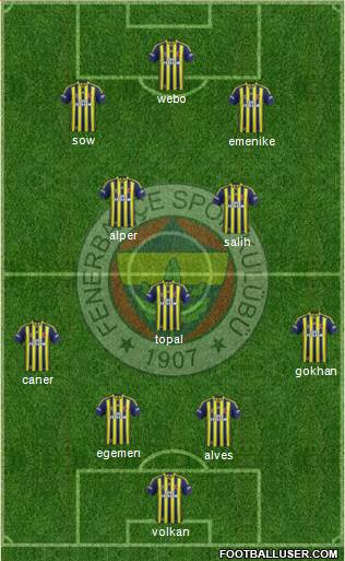 Fenerbahçe SK Formation 2014