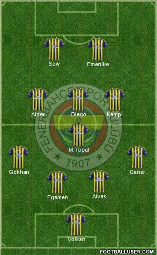 Fenerbahçe SK Formation 2014