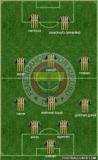 Fenerbahçe SK Formation 2014