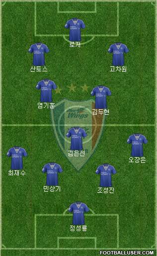 Suwon Samsung Blue Wings Formation 2014