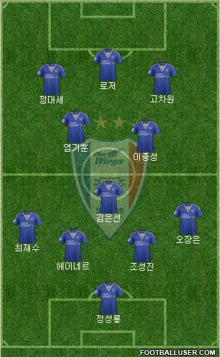 Suwon Samsung Blue Wings Formation 2014