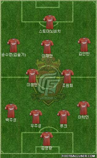 Gyeongnam FC Formation 2014