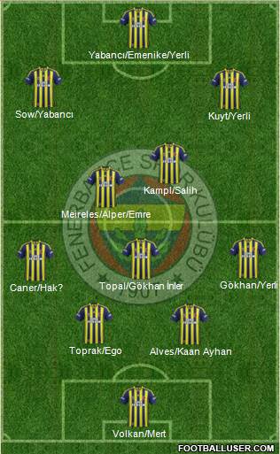 Fenerbahçe SK Formation 2014