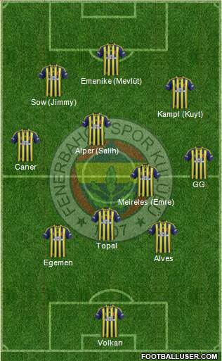 Fenerbahçe SK Formation 2014