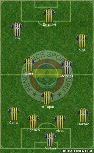 Fenerbahçe SK Formation 2014