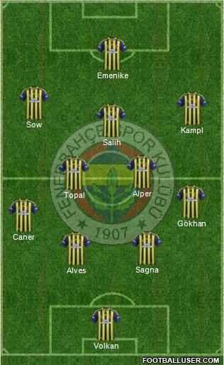 Fenerbahçe SK Formation 2014