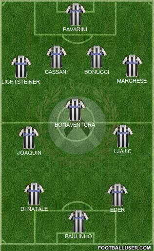 Udinese Formation 2014