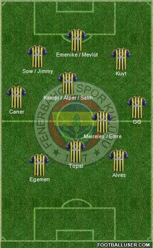 Fenerbahçe SK Formation 2014