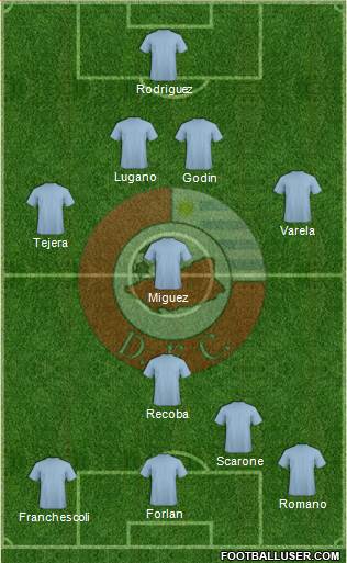 Asociación Atlética Durazno Fútbol Club Formation 2014