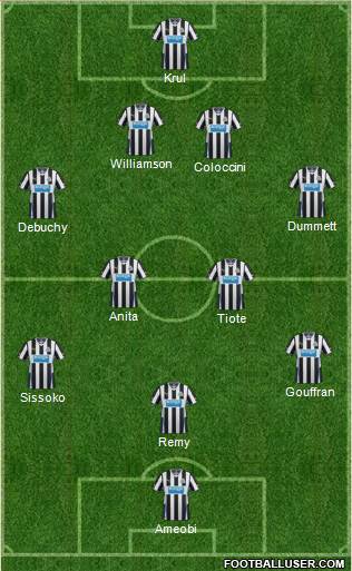 Newcastle United Formation 2014