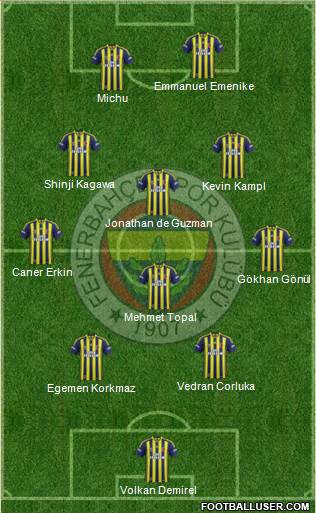 Fenerbahçe SK Formation 2014