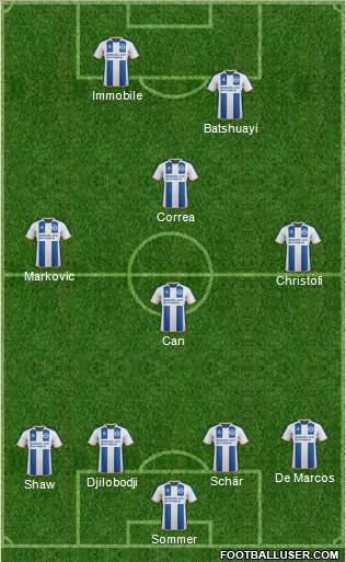 Brighton and Hove Albion Formation 2014