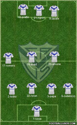 Vélez Sarsfield Formation 2014