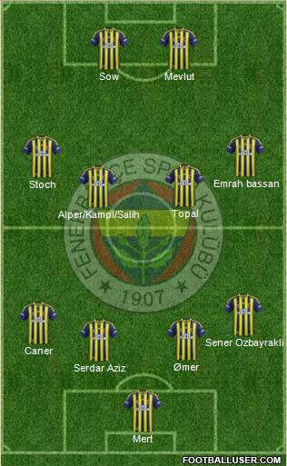 Fenerbahçe SK Formation 2014
