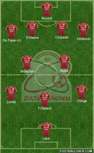 SV Zulte Waregem Formation 2014