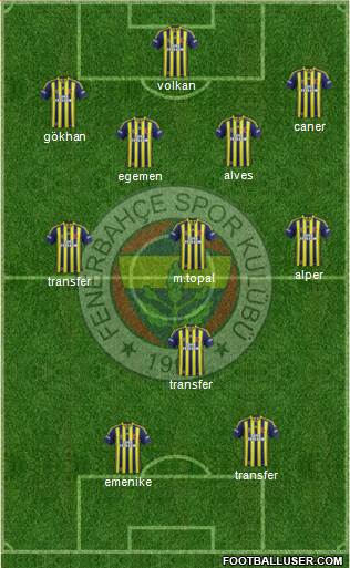 Fenerbahçe SK Formation 2014