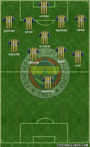 Fenerbahçe SK Formation 2014