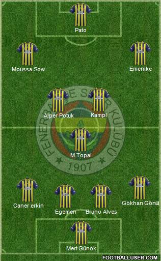 Fenerbahçe SK Formation 2014