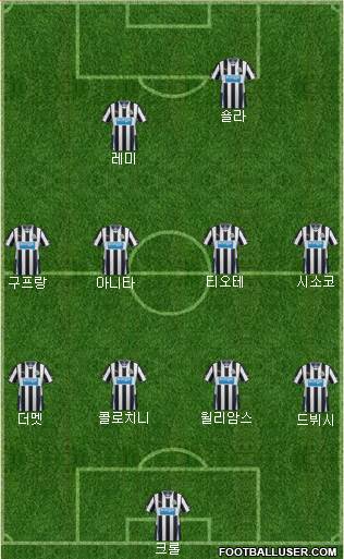 Newcastle United Formation 2014