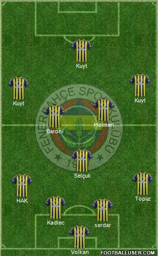 Fenerbahçe SK Formation 2014