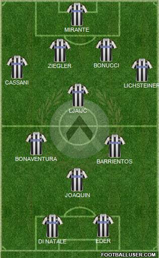 Udinese Formation 2014