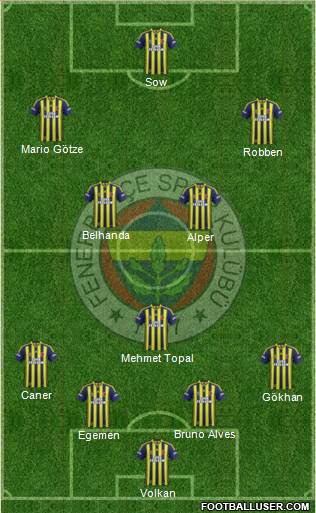 Fenerbahçe SK Formation 2014