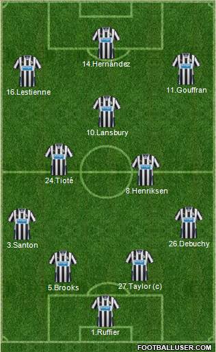 Newcastle United Formation 2014