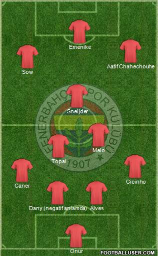 Fenerbahçe SK Formation 2014