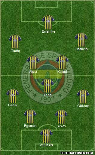 Fenerbahçe SK Formation 2014