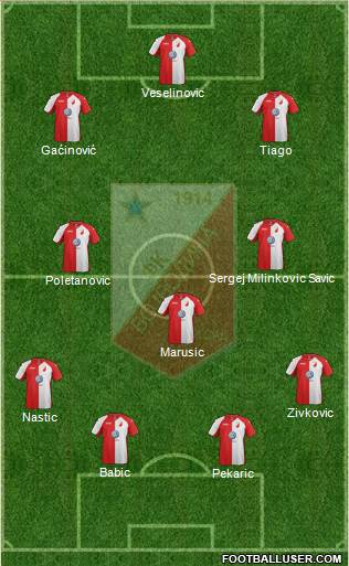 FK Vojvodina Novi Sad Formation 2014