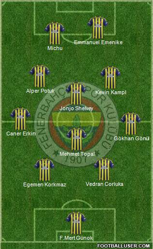 Fenerbahçe SK Formation 2014