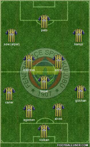 Fenerbahçe SK Formation 2014