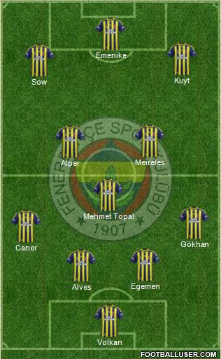 Fenerbahçe SK Formation 2014