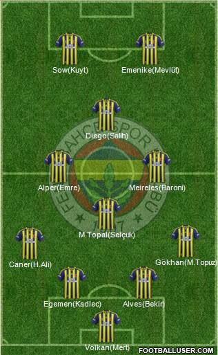Fenerbahçe SK Formation 2014
