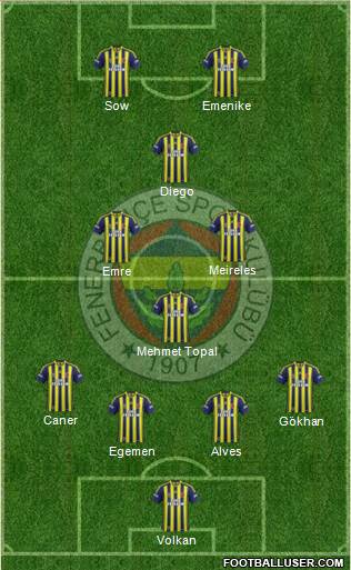 Fenerbahçe SK Formation 2014