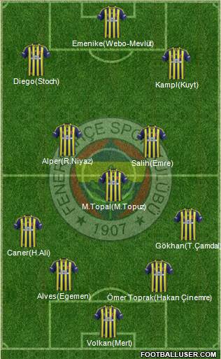 Fenerbahçe SK Formation 2014