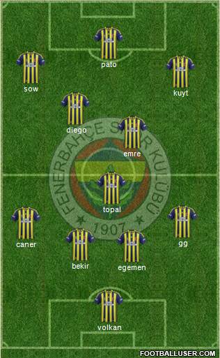 Fenerbahçe SK Formation 2014