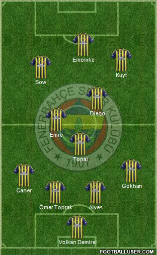 Fenerbahçe SK Formation 2014