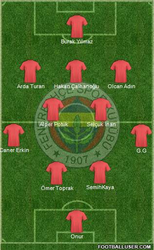 Fenerbahçe SK Formation 2014