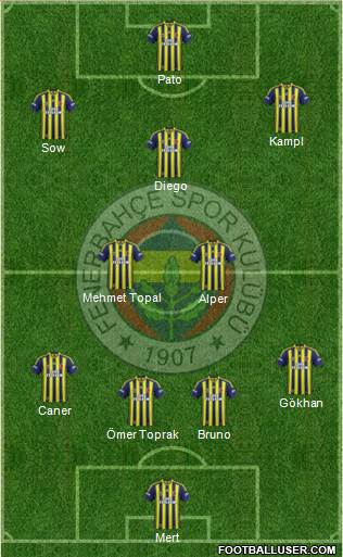 Fenerbahçe SK Formation 2014