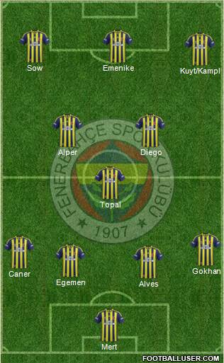 Fenerbahçe SK Formation 2014