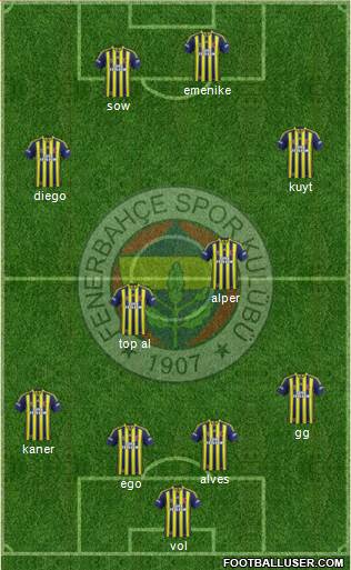 Fenerbahçe SK Formation 2014
